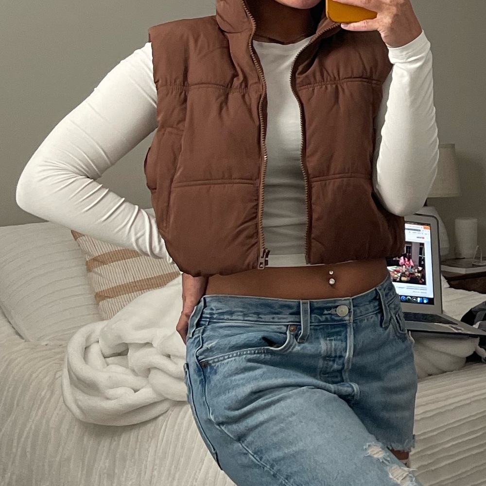 Brown Puffer Vest